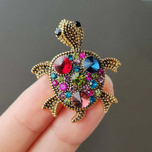 Charming Vintage Rhinestone Turtle Brooch Pin for All - $28.95