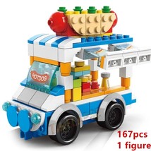 Architecture Car Store Street View Food Building Blocks Toys For Kids #A07 - $17.99