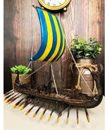 Scandinavian Viking Middle Ages War Ship Battle Longship Prototype Sculp... - $1,733.77 MXN