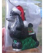 Delicate POODLE BLACK II Glass Dog Breed Xmas Ornament RETIRED - £14.06 GBP