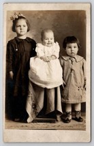 RPPC Olathe CO Cute Lashley Family Daughters 1919 Helen Hazel Arla Postcard I24 - £23.14 GBP