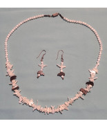 Shell necklace and earrings set white and brown fish bird animal shaped ... - $171.06 MXN