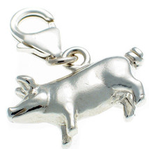 Sterling 925 Solid Silver Welded Bliss British Charm Pig Curly Tail Clip... - £14.90 GBP
