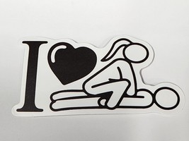 I Heart Sexual Position Black and White Adult Theme Sticker Decal Embellishment - £1.79 GBP