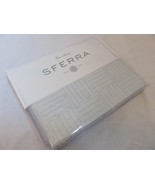 Sferra Andello Full Queen duvet Cover Linen Blend Geometric Aquamarine B... - $7,055.18 MXN