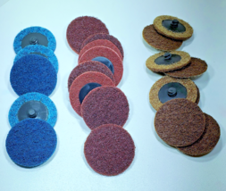 30pc  2 inch Assorted Fine Medium Coarse ROLL LOCK SANDING DISC Non wove... - $384.81 MXN