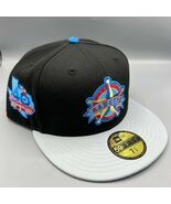 Texas Ranger Hat Men 7 3/4 Black Gray 59Fifty New Era MLB Fitted Cap - $58.88