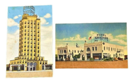 2 Postcards Texas Kyle Hotel Temple Hotel Capitan Van Horn Linen Unposte... - £3.82 GBP