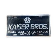 Kaiser Brothers Dodge Plymouth Eagle Dealer License Plate PA 1980s - £21.58 GBP