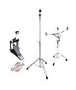 Drum Hardware Kit (3 Piece Set) by GRIFFIN - Kick Drum Pedal, Snare Stan... - $121.77 CAD