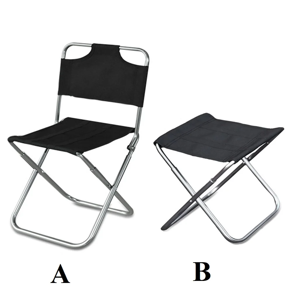 1pc Lightweight Fishing Chair Portable Folding Stool with/no Backrest Art - £19.57 GBP+