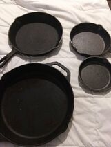 Assorted Pre-Seasoned Cast Iron Cookware Set, 4 Piece, Black - $32.99