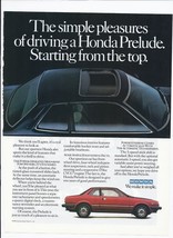 1980 Honda Prelude Print Ad Automobile car 8.5&quot; x 11&quot; - £14.51 GBP