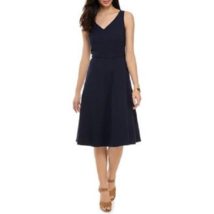 New Chaps Navy Blue Career Fit And Flare Midi Dress Size 12 Size 16 $89 - £35.84 GBP+