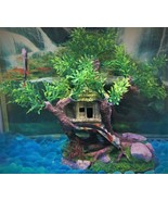 Enchanting Tree House Resin Aquarium Decor - 19.5x27x12cm - Aquatic Wond... - £26.61 GBP