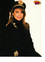 Paula Abdul teen magazine pinup clipping black hat on in gold Tiger Beat - £2.40 GBP