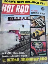 HOT ROD Magazine November 1961 Bonneville Bantam Gasser Econorail Graham... - £5.78 GBP