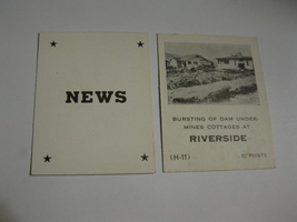 1958 Star Reporter Board Game Piece: News Card - Riverside - $1.00