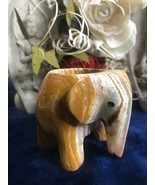 Crystal Afghan Jade Elephant Tealight Candle Holder Metaphysical - $19.79