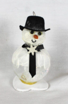 Lot of 4 Christmas Tree Decorations Snowman, Santa Head, Crochet Angel, Snowman - £18.44 GBP
