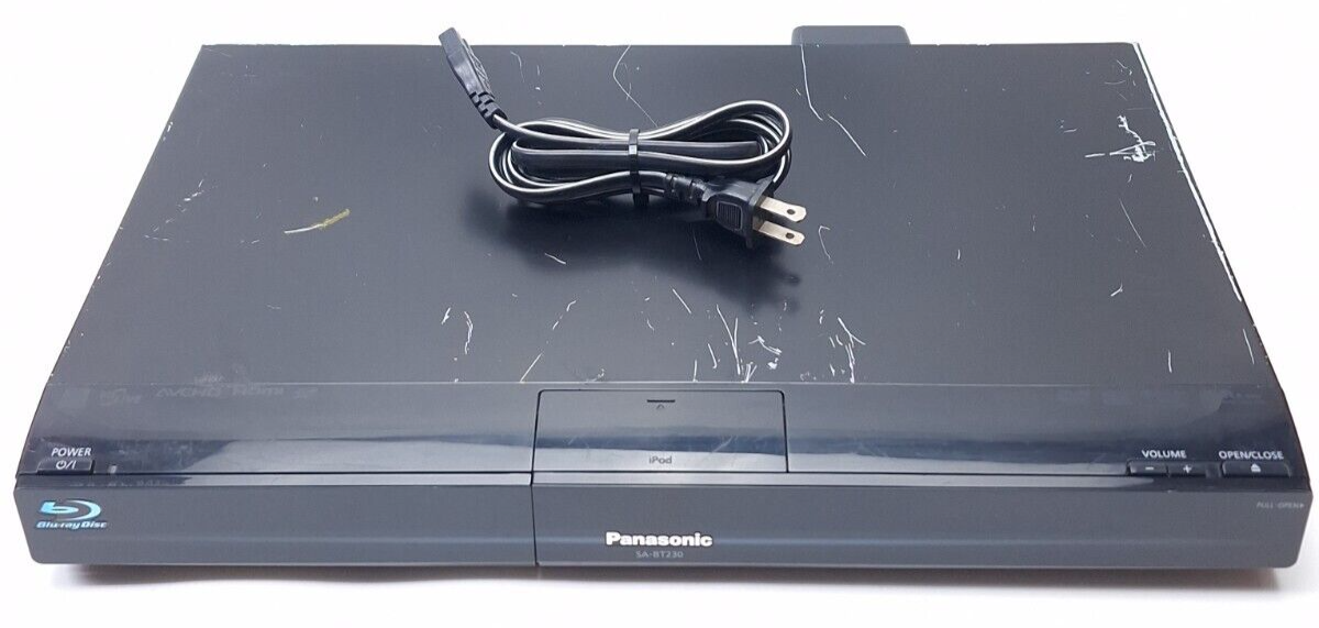 Panasonic SA-BT230 Bluray DVD Home Theater System DVD CD Disc Player TESTED  			