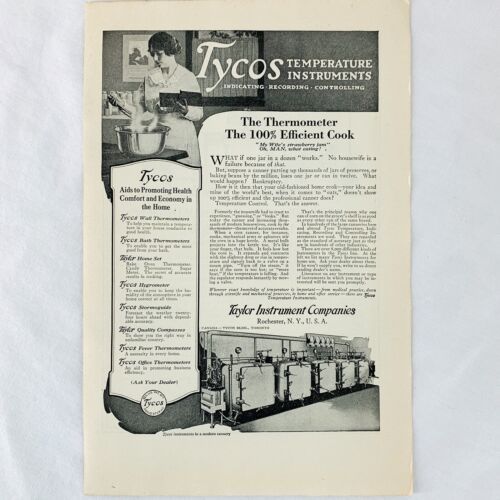 Vintage 1923 Tycos Temperature Instruments Thermometers Compasses Print Ad - $6.62