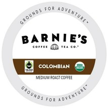 Barnie's Coffee Kitchen Colombian Organic Coffee 22 to 154 K cup Pick Any Size - $24.89+