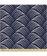 Oceanic Elegance: Vintage Swirled Ripples Fabric - Nautical - $181.29 CAD