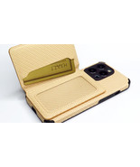 Patterned PU Leather Case (Beige) w/Credit Card, ID Wallet iPhone 13/Pro... - $18.00