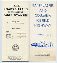 Banff Townsite Park Roads &amp; Trails &amp; Columbia Ice Field Highway Brochure... - £17.40 GBP
