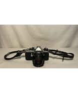 PENTAX ME 35mm SLR Film Camera Silver w/ Lens SMC PENTAX-M 1:2 50 mm - $89.09