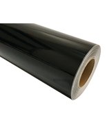 12&quot; x 40 ft Roll of Glossy Black Repositionable Adhesive-Backed Vinyl fo... - £22.10 GBP