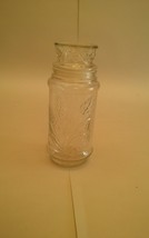 001B Vintage 1982 Planters Peanut Glass Jar Wheat Mr Peanut - $17.99