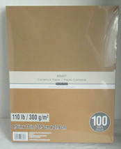 Recollections Cardstock Paper 8 1/2&quot; x 11&quot; 100 Sheets 110 lb HEAVYWEIGHT KRAFT - £22.71 GBP