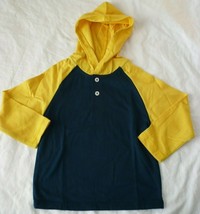 Garanimals Boys Long Sleeve Jersey Raglan Hoodie Shirt Size 3T Blue &amp; Ye... - £8.08 GBP