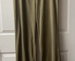 Womens Plus Size 2xl Army Green Knit Pull On Pants Wide Leg Tie Unbranded - $16.71