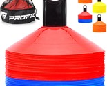 Pro Disc Cones (Set Of 50) - Agility Soccer Cones With Carry Bag And Hol... - £26.72 GBP