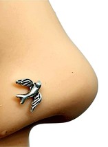 Bird Nose Stud Swallow Swift  22g (0.6mm) 925 Sterling Silver Ball Ended Stud - £5.06 GBP