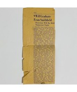 1930&#39;s Stroudsburg PA Smithfield Consolidated School Newspaper Clipping - $11.69 CAD