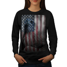 Wellcoda American Eagle Glory Womens Sweatshirt, US Flag Casual Pullover Jumper - £22.68 GBP+