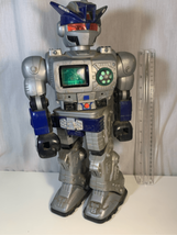 Vintage Toy Robot HAP-P-KID 1996 15&quot; Tall  Blue Working but Needs Repair - £29.91 GBP
