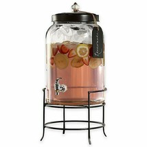 NEW 4-Liter Glass Beverage Dispenser with Stand (Dishwasher safe) - $54.44