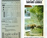 Ngulia  Safari Lodge Brochure Tsavo West National Park Kenya Africa 1970&#39;s - $14.83