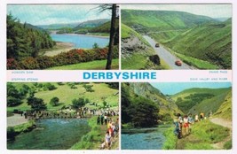 Postcard Derbyshire England UK Howden Dam Snake Pass Stepping Stones Dov... - $2.88