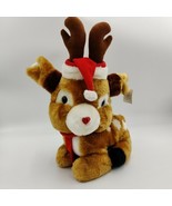 Vtg Rudolph the Red-Nosed Reindeer Musical Plush Stuffed Toy Christmas 14&quot; - $19.25