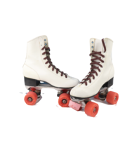 Vintage 70s Roller Derby Lace Up Leather Roller Skates White Womens Size... - £77.63 GBP