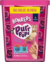 Bonkers Purr Pops Lip Smackin&#39; Grain-Free Salmon &amp; Tuna Freeze-Dried Cat... - $300.84 MXN