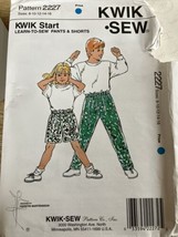 Kwik Sew 2227 children&#39;s Elastic Waist Shorts And Pants pattern - £10.47 GBP