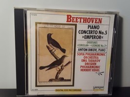 Beethoven: Piano Concerto No. 5 Overtures Sofia/Dikov (CD, Oct-1990, Laserlight) - £7.47 GBP