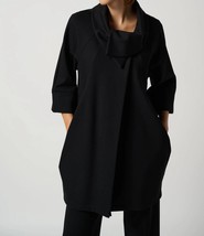 Joseph Ribkoff cowl neck coat in Black - size 10 - £150.67 GBP